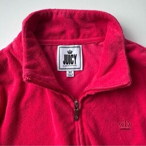 Juicy Couture Hot Pink Terry Cloth Zip-up Jacket Women’s Medium